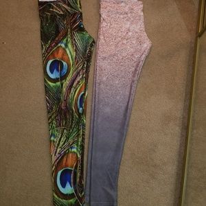 2 pair of patterned leggings